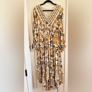 Free People Floral V-Neck Maxi Dress